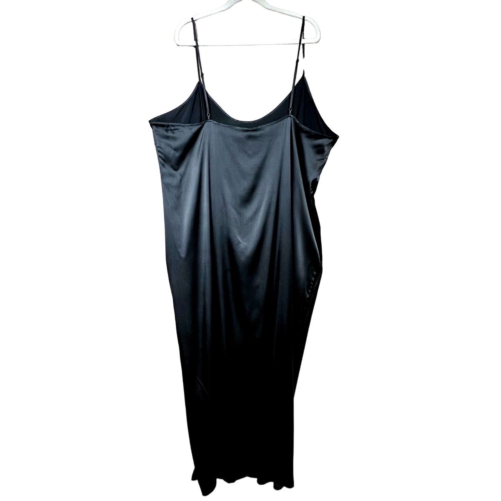 SKIMS‎ Silk Slip Dress Maxi High Slit Gunmetal   3X - Picture 3 of 11